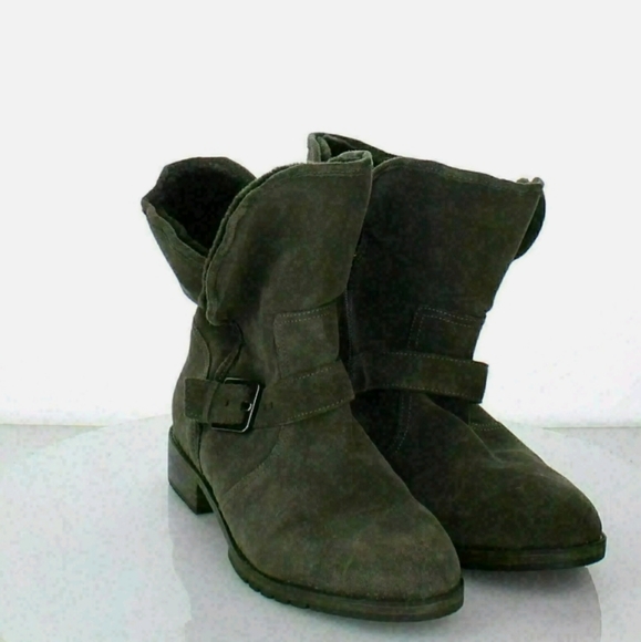 Women\'s Sz 9.5 W Naturalizer Sutton Suede Booties In Gray❄️